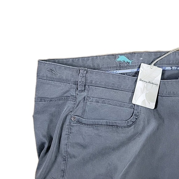 Tommy Bahama Boracay 5 Pocket Jeans Mens 44X32 Fog Grey Straight Stretch Pants - Picture 1 of 10